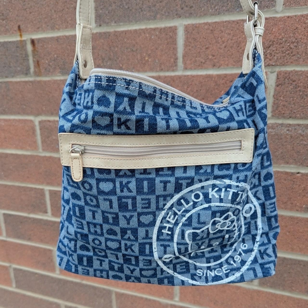 Hello Kitty Blue and Cream Shoulder Bag